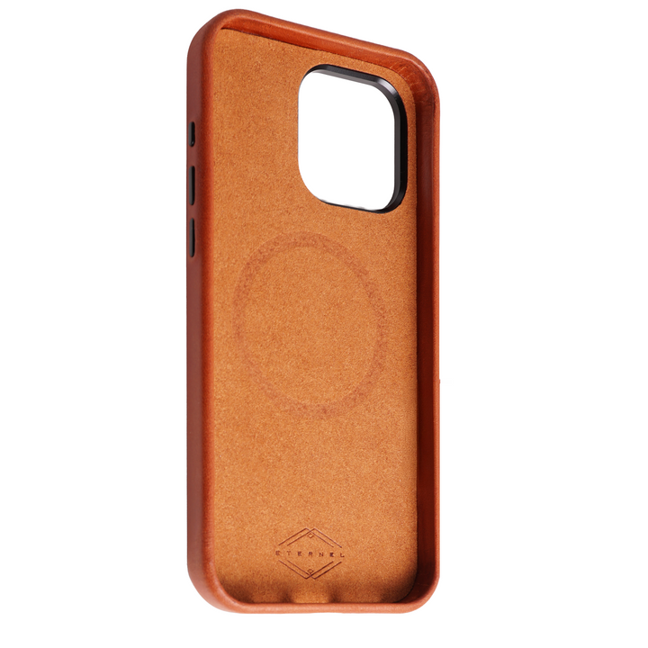 Coque Arsene cuir pleine fleur - iPhone 15 Pro Max - Miel