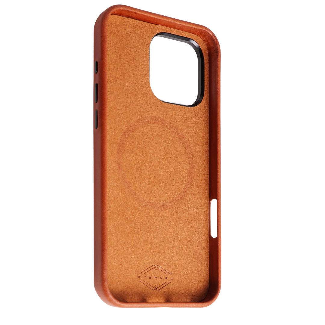 Coque Arsene cuir pleine fleur - iPhone 16 Pro Max - Miel