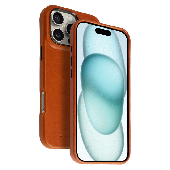 Coque Arsene cuir pleine fleur - iPhone 16 Pro Max - Miel