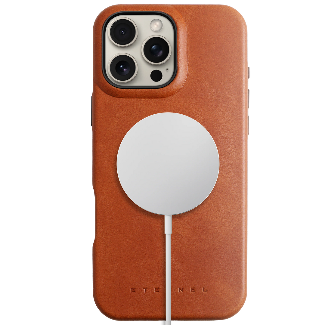 Coque Arsene cuir pleine fleur - iPhone 16 Pro Max - Miel
