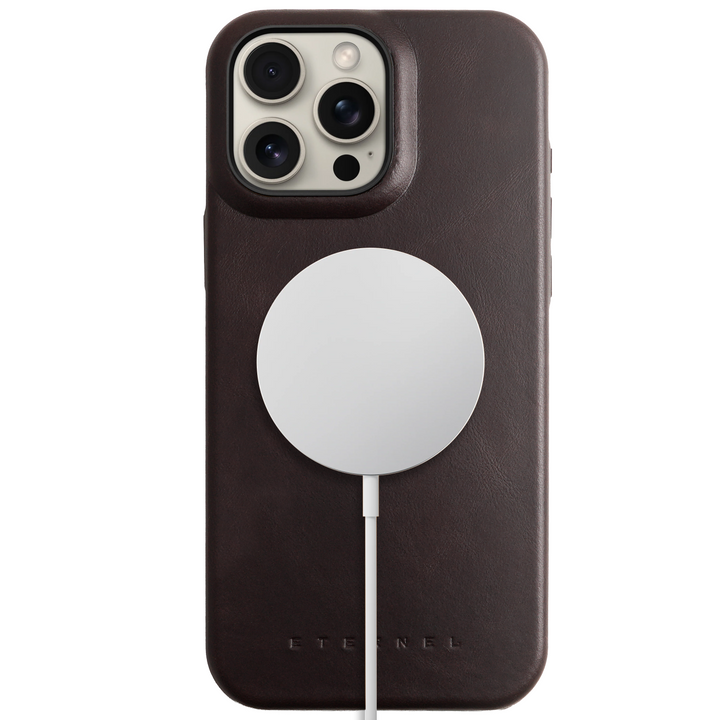 Coque Arsene cuir pleine fleur - iPhone 15 Pro Max - Cognac