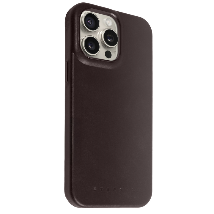Coque Arsene cuir pleine fleur - iPhone 15 Pro Max - Cognac