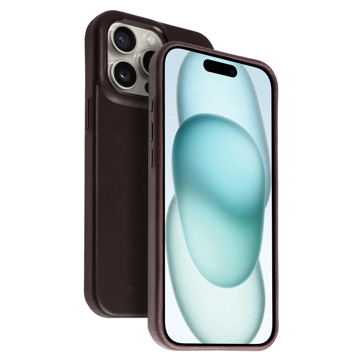 Coque Arsene cuir pleine fleur - iPhone 15 Pro Max - Cognac