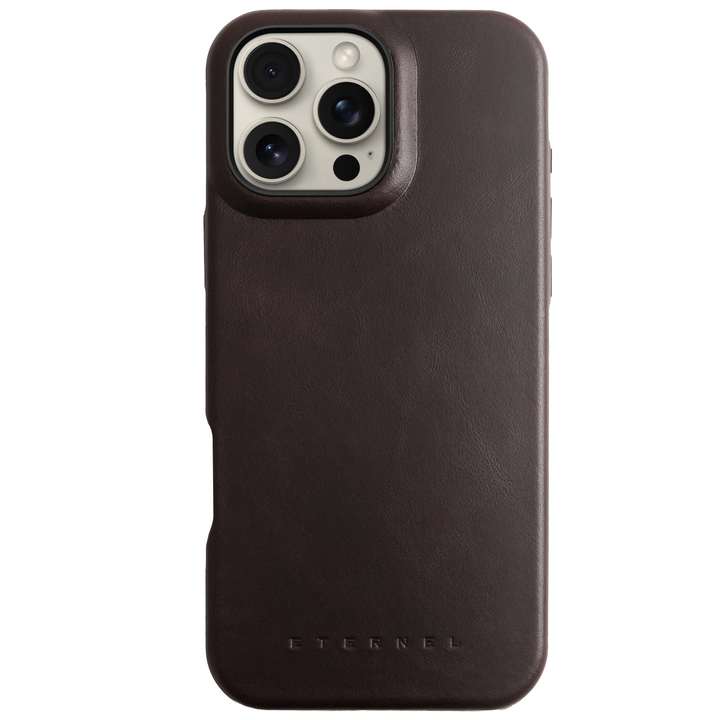 Coque Arsene cuir pleine fleur - iPhone 16 Pro Max - Cognac