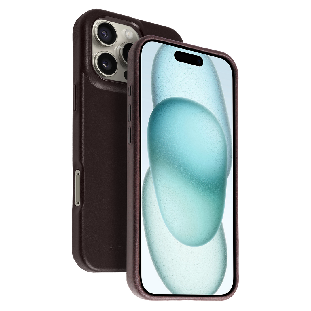 Coque Arsene cuir pleine fleur - iPhone 16 Pro Max - Cognac