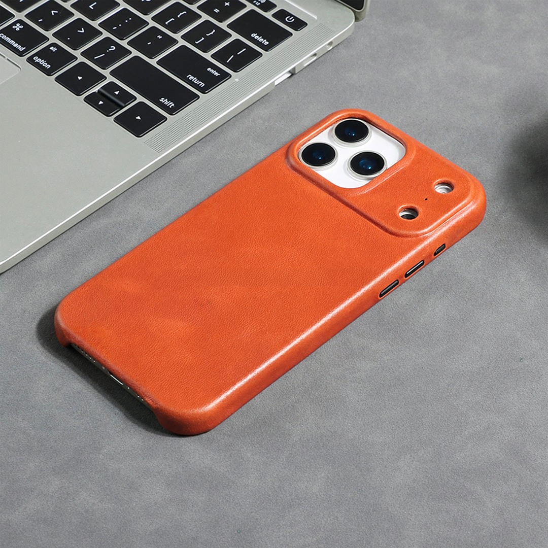 Précommande - Coque Arsene cuir pleine fleur - iPhone 17 Pro - Miel