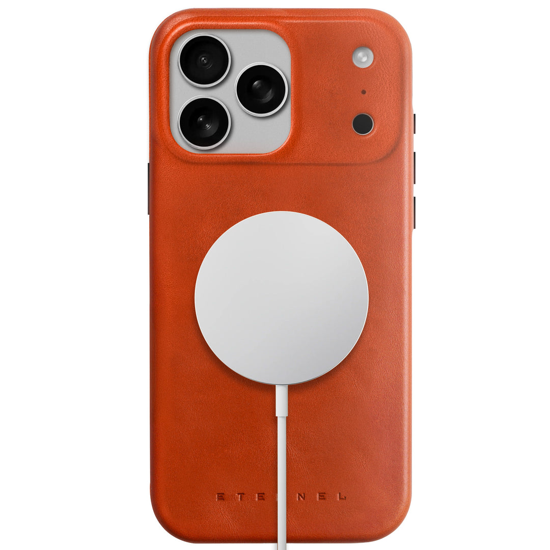 Précommande - Coque Arsene cuir pleine fleur - iPhone 17 Pro - Miel