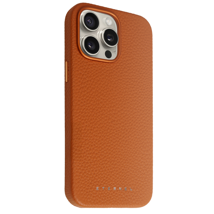 Coque Elise cuir grainé - iPhone 15 Pro - Gold