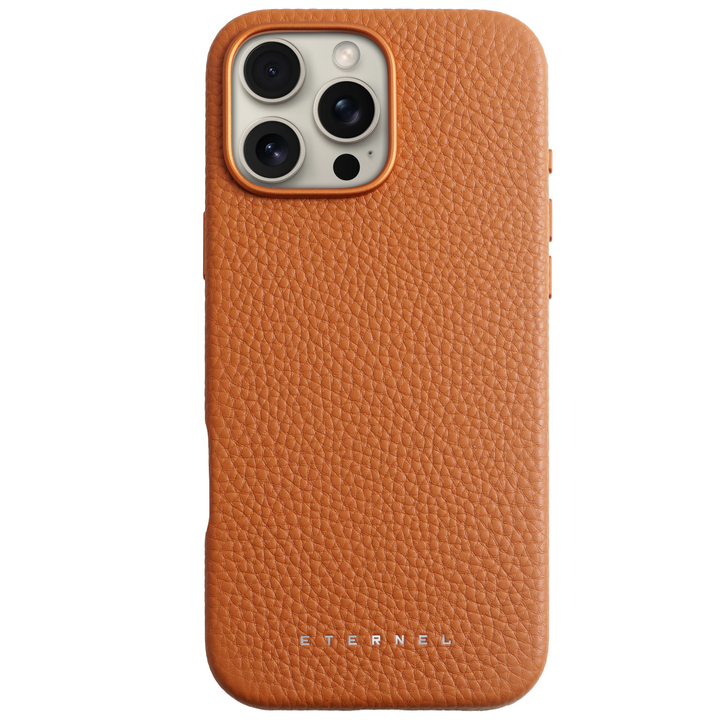 Coque Elise cuir grainé - iPhone 16 Pro - Gold