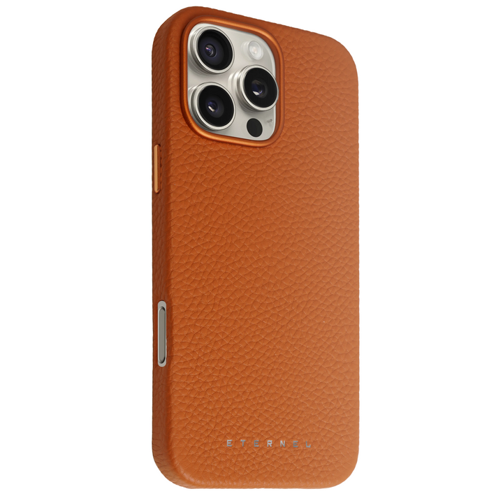 Coque Elise cuir grainé - iPhone 16 Pro - Gold