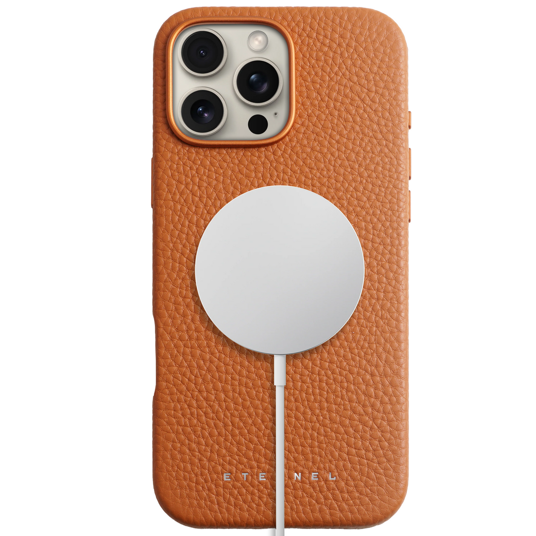 Coque Elise cuir grainé - iPhone 16 Pro - Gold