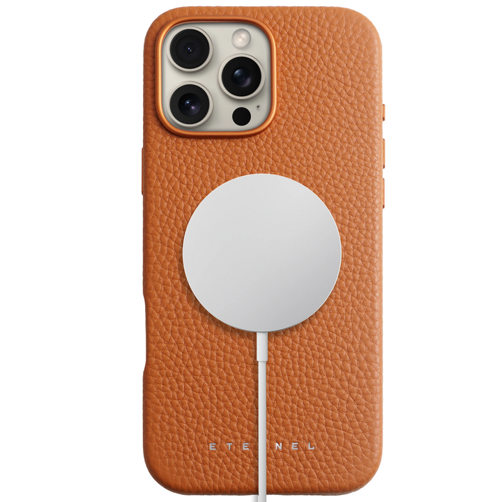 Coque Elise cuir grainé - iPhone 16 Pro - Gold