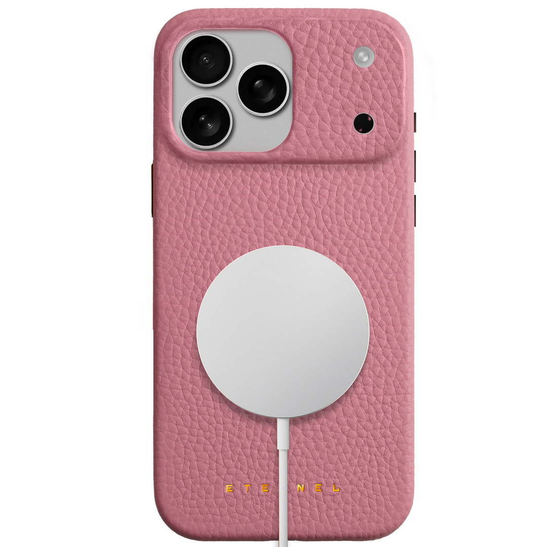 Précommande - Coque Elise cuir grainé - iPhone 17 Pro - Rose