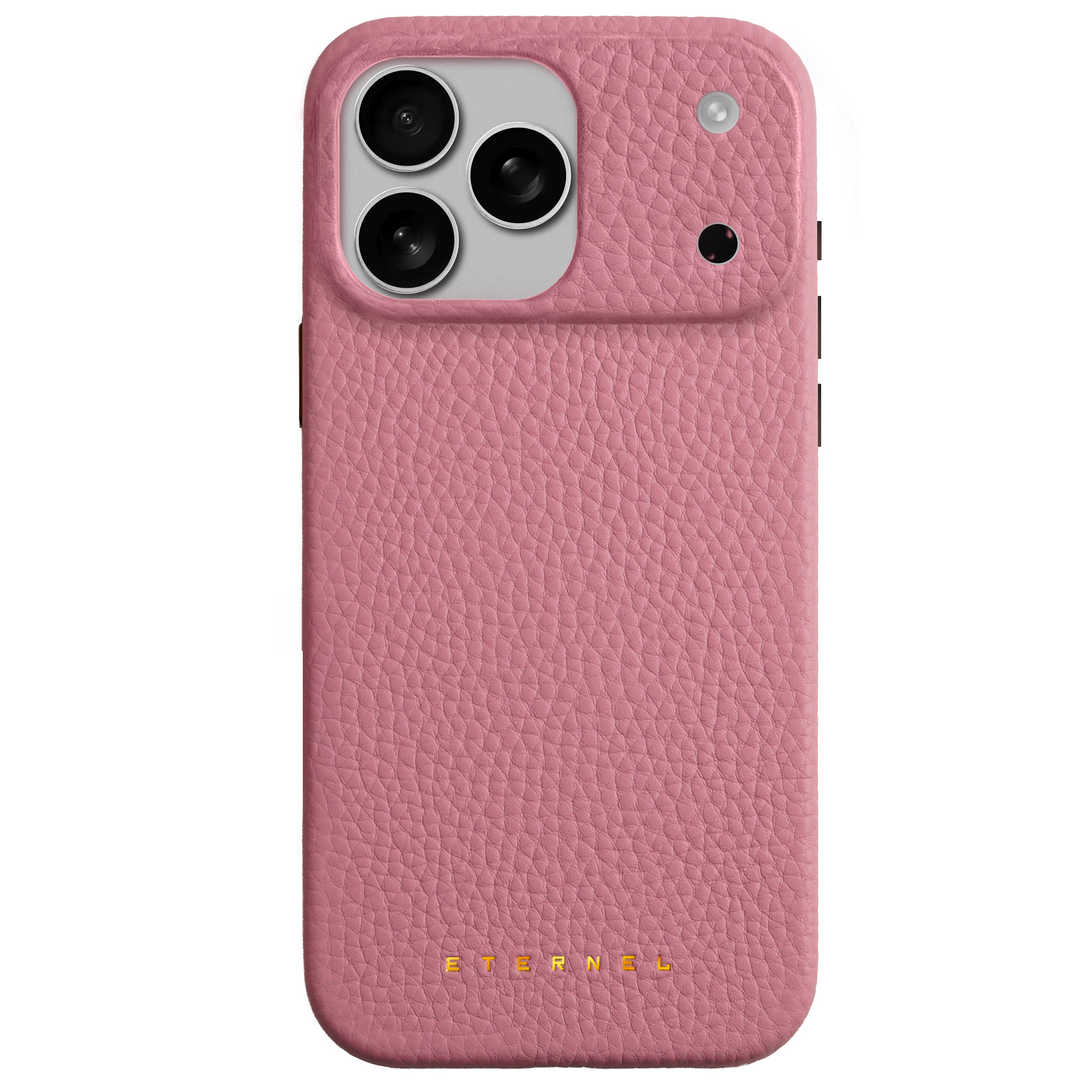 Précommande - Coque Elise cuir grainé - iPhone 17 Pro - Rose