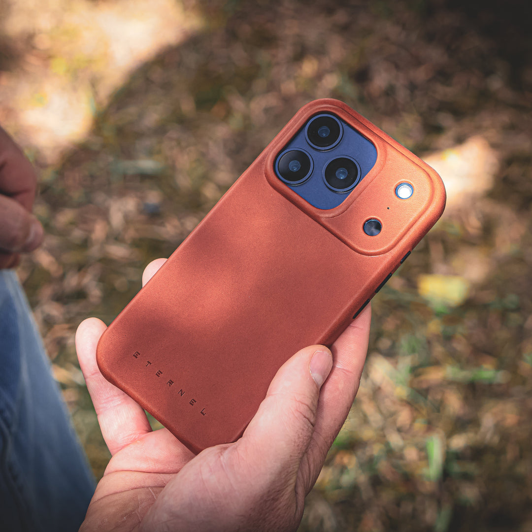 Coque Arsene cuir pleine fleur - iPhone 17 Pro - Miel