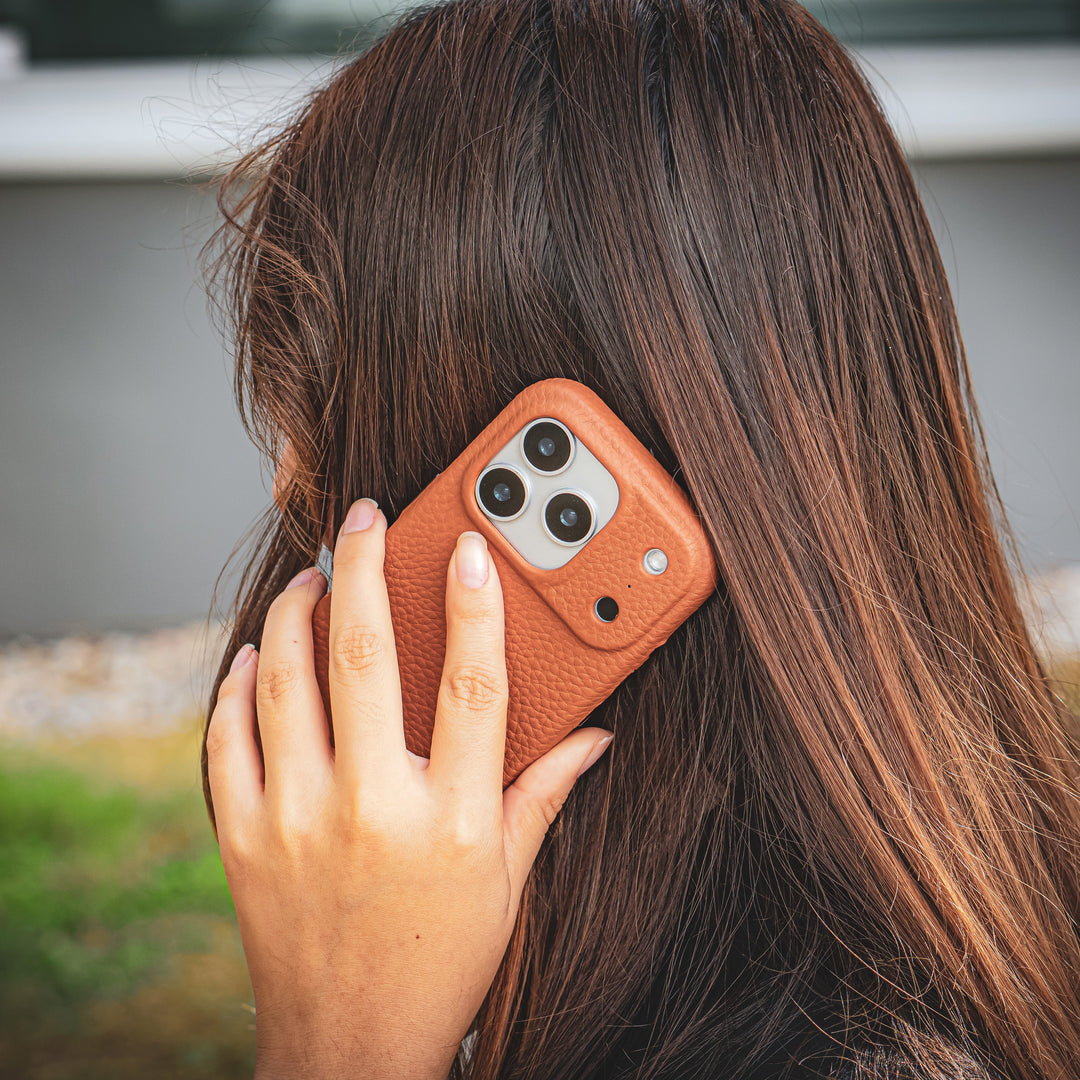 Coque Elise cuir grainé - iPhone 17 Pro - Gold