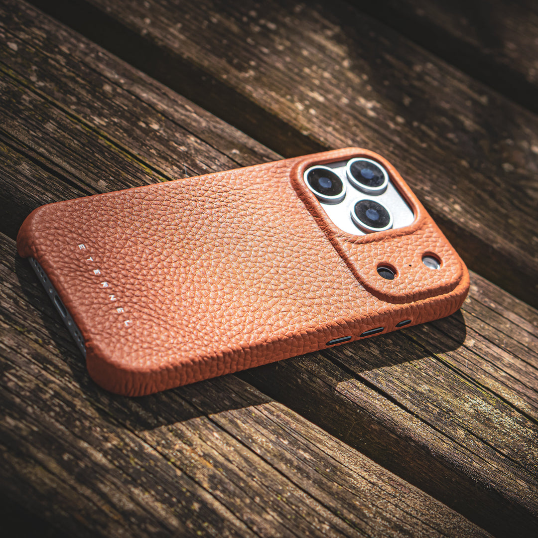 Coque Elise cuir grainé - iPhone 17 Pro - Gold