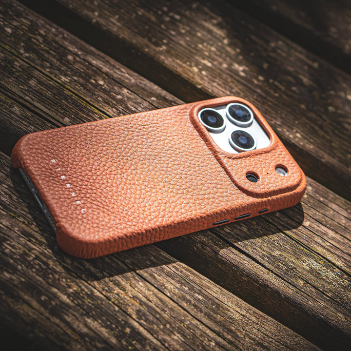 Coque Elise cuir grainé - iPhone 17 Pro - Gold