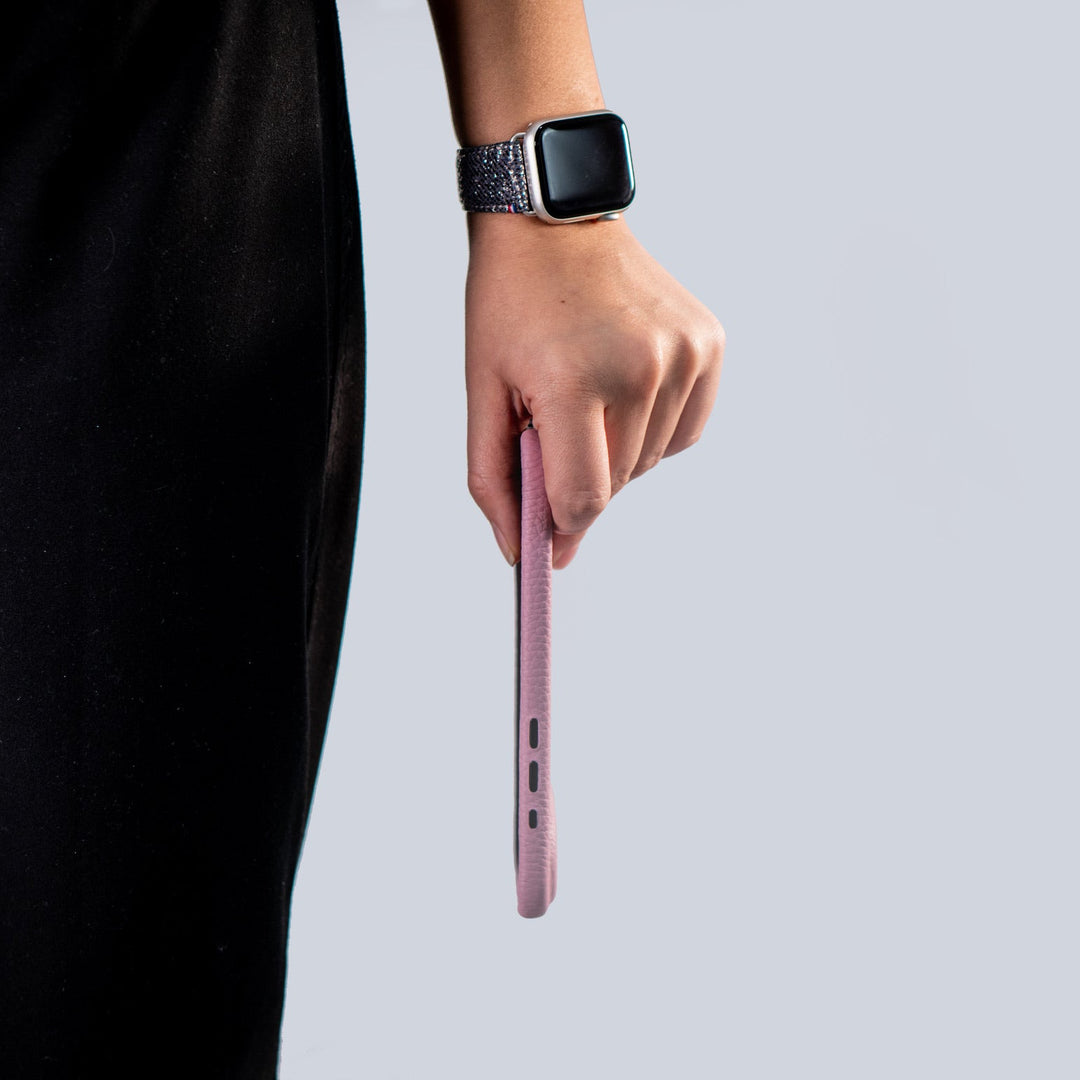 Coque Elise cuir grainé - iPhone 17 Air - Rose