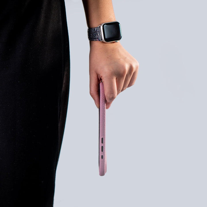 Coque Elise cuir grainé - iPhone 17 Air - Rose