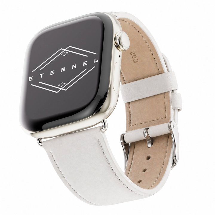 Holi Apple Watch - Bracelet cuir de vachette Blanc 44mm 45mm 46mm 49mm