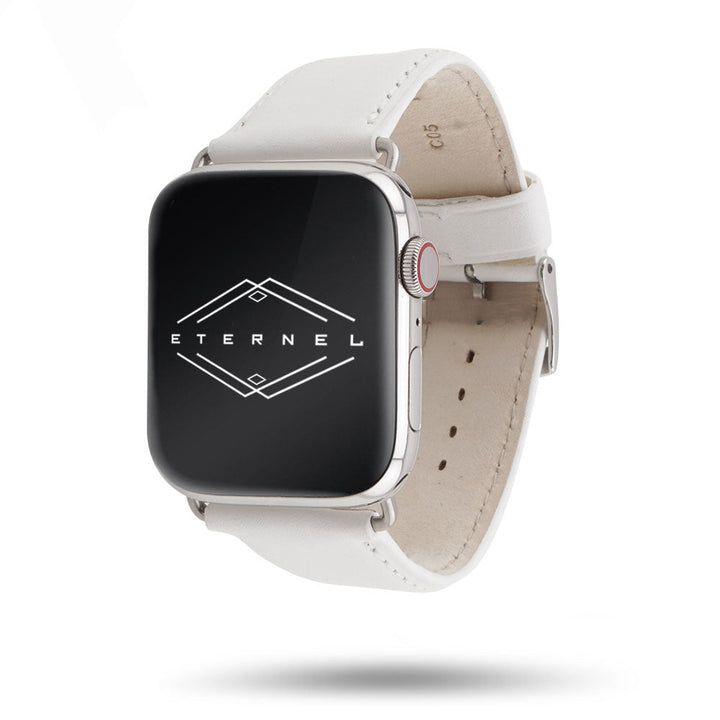 Holi Apple Watch - Bracelet cuir de vachette Blanc 46 / 49 mm