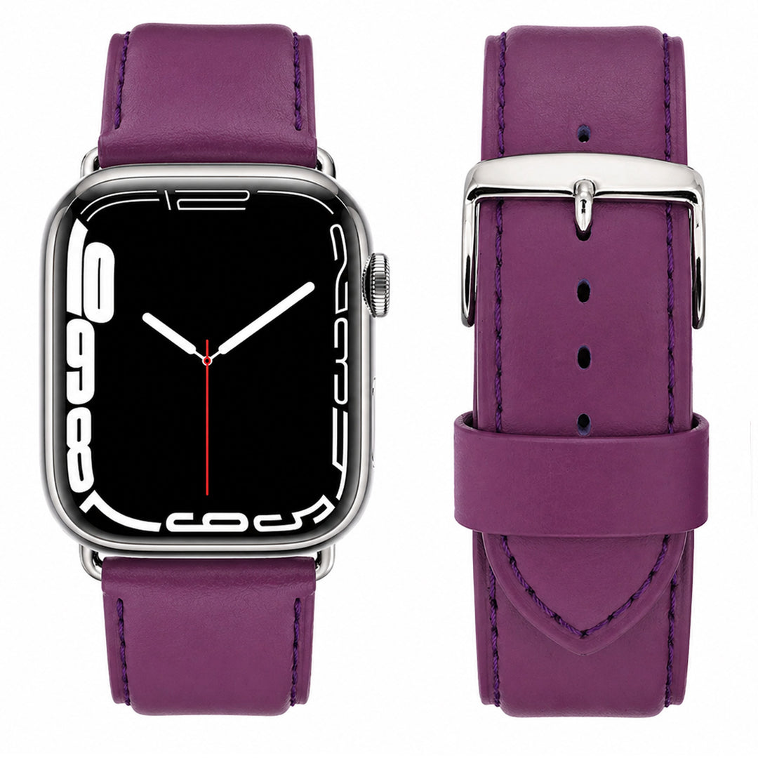 Holi Apple Watch - Bracelet cuir de vachette Violet 44mm 45mm 46mm 49mm