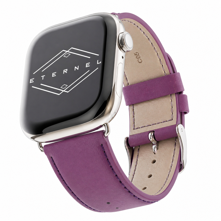Holi Apple Watch - Bracelet cuir de vachette Violet 44mm 45mm 46mm 49mm