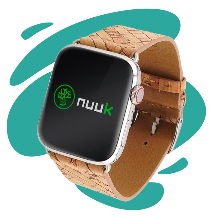 Nuuk - Agave the power - Bracelet végan liège motif agave - Apple Watch - 42 mm