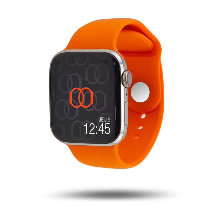 Bracelet Sport Apple Watch - 100% fluoroélastomère - Orange 46 / 49 mm