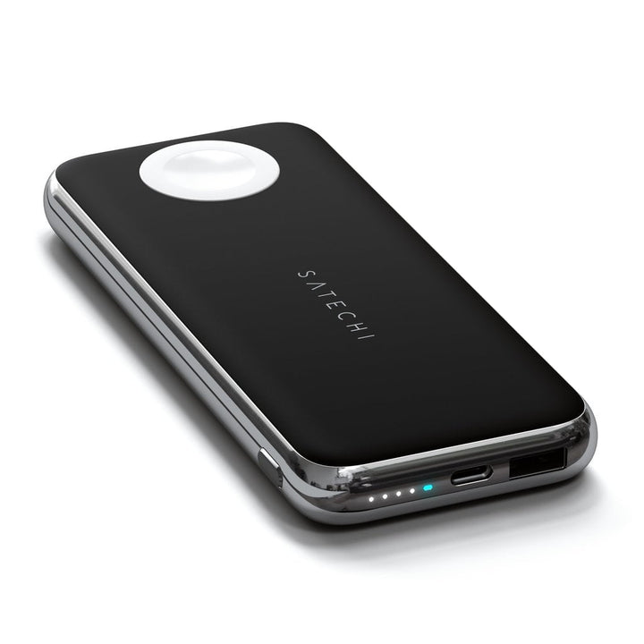 Satechi Quatro Wireless Power Bank - Batterie externe 10.000 mAh avec chargeur Apple Watch intégré