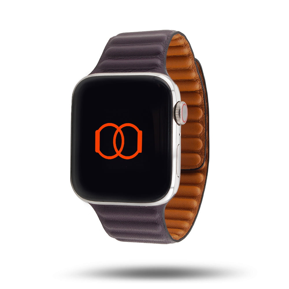 Bracelet, cuir noir magnétique pour Apple Watch –