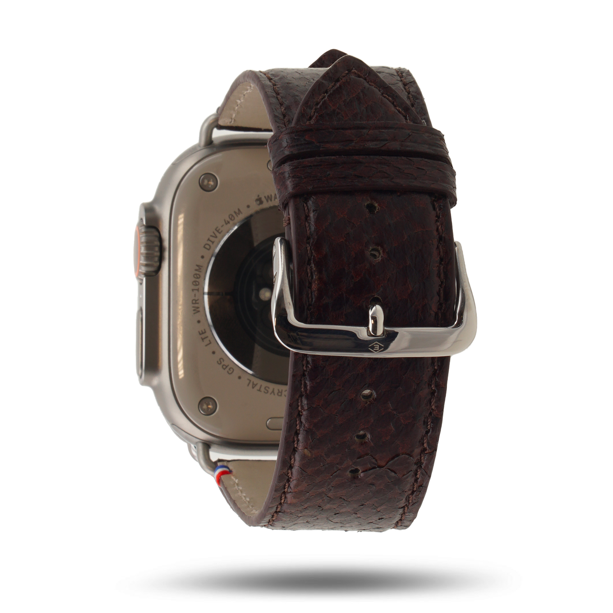 Maverick Apple Watch - Bracelet en cuir de chèvre velours Made in France -  Band-Band